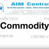 Commodities Types of inspection and Purpose of Inspection Certificate
