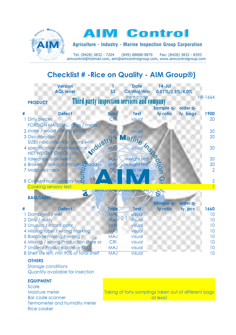 Checklist-Rice-Quality-Inspection-Services