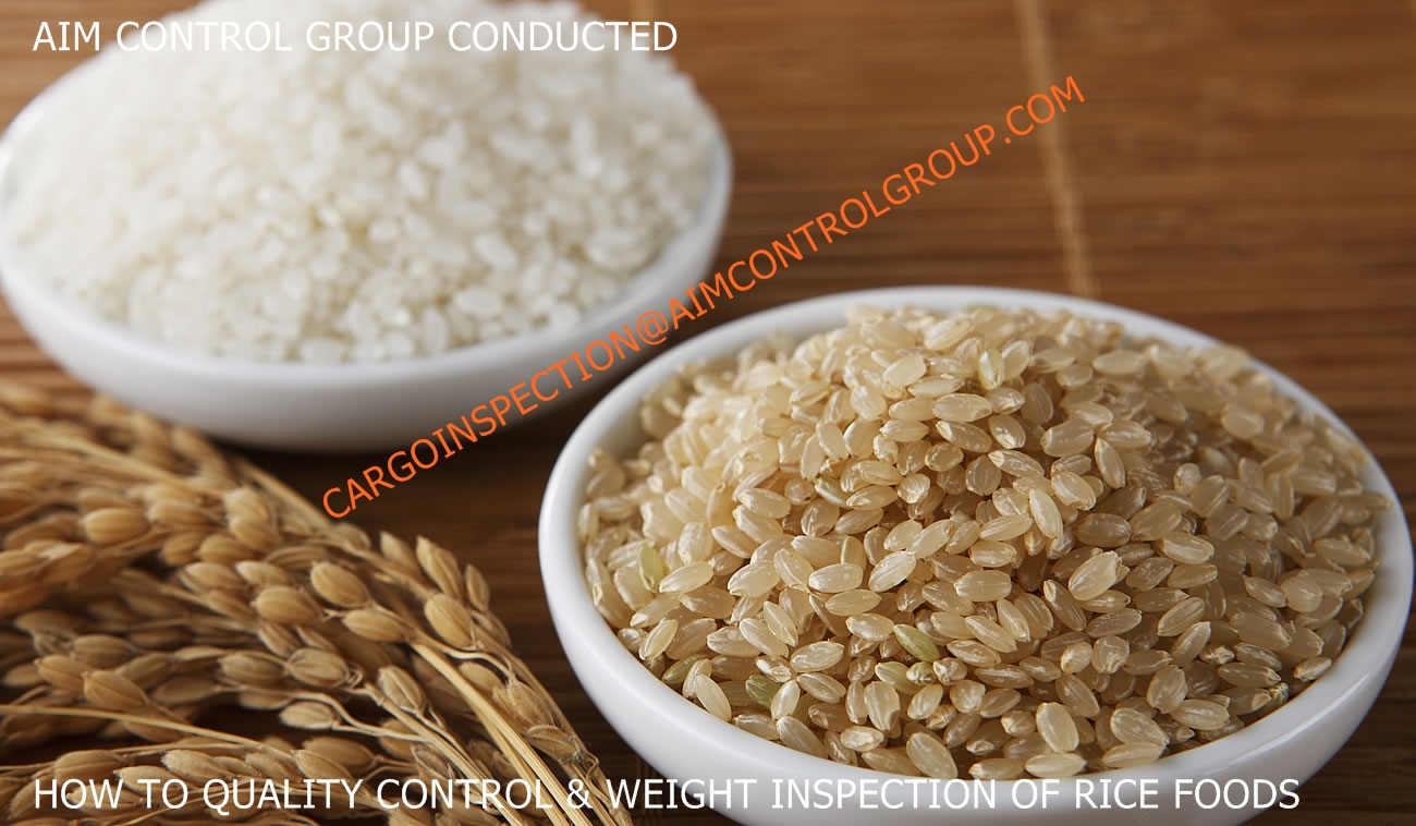 White rice quality and quantity control inspection