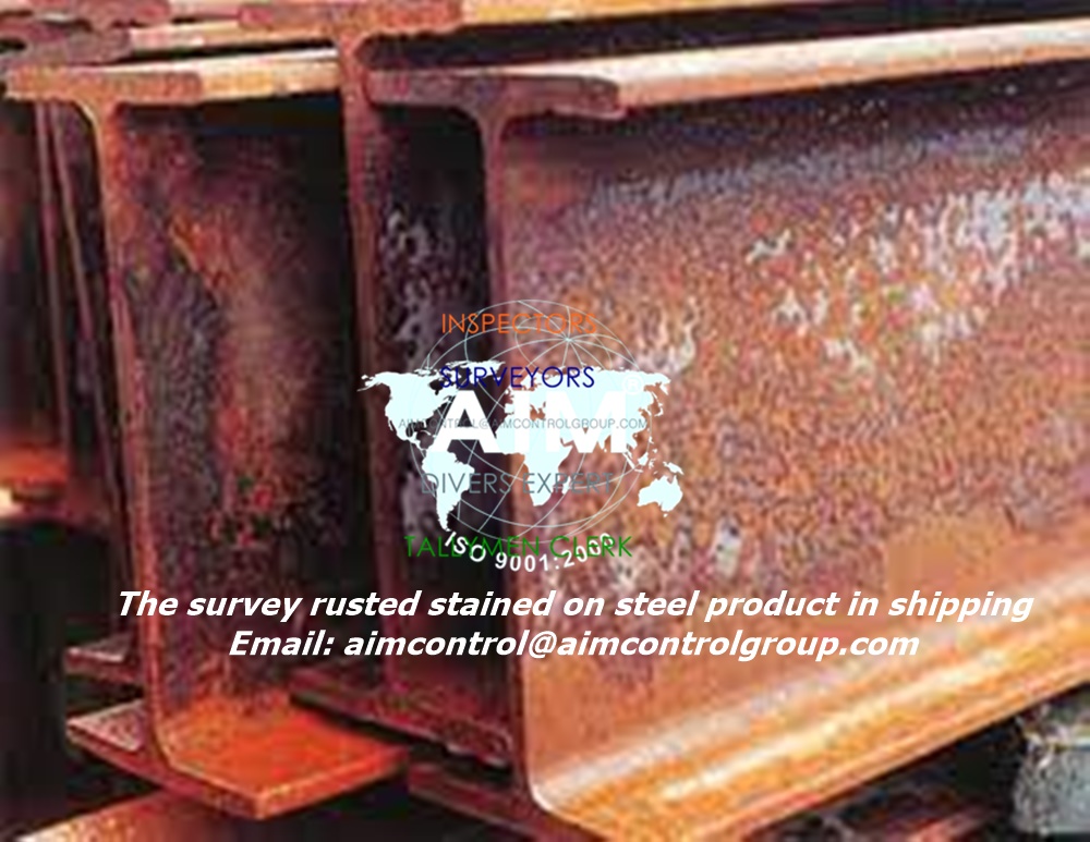 The_survey_rusted_stained_on_steel_product_in_shipping